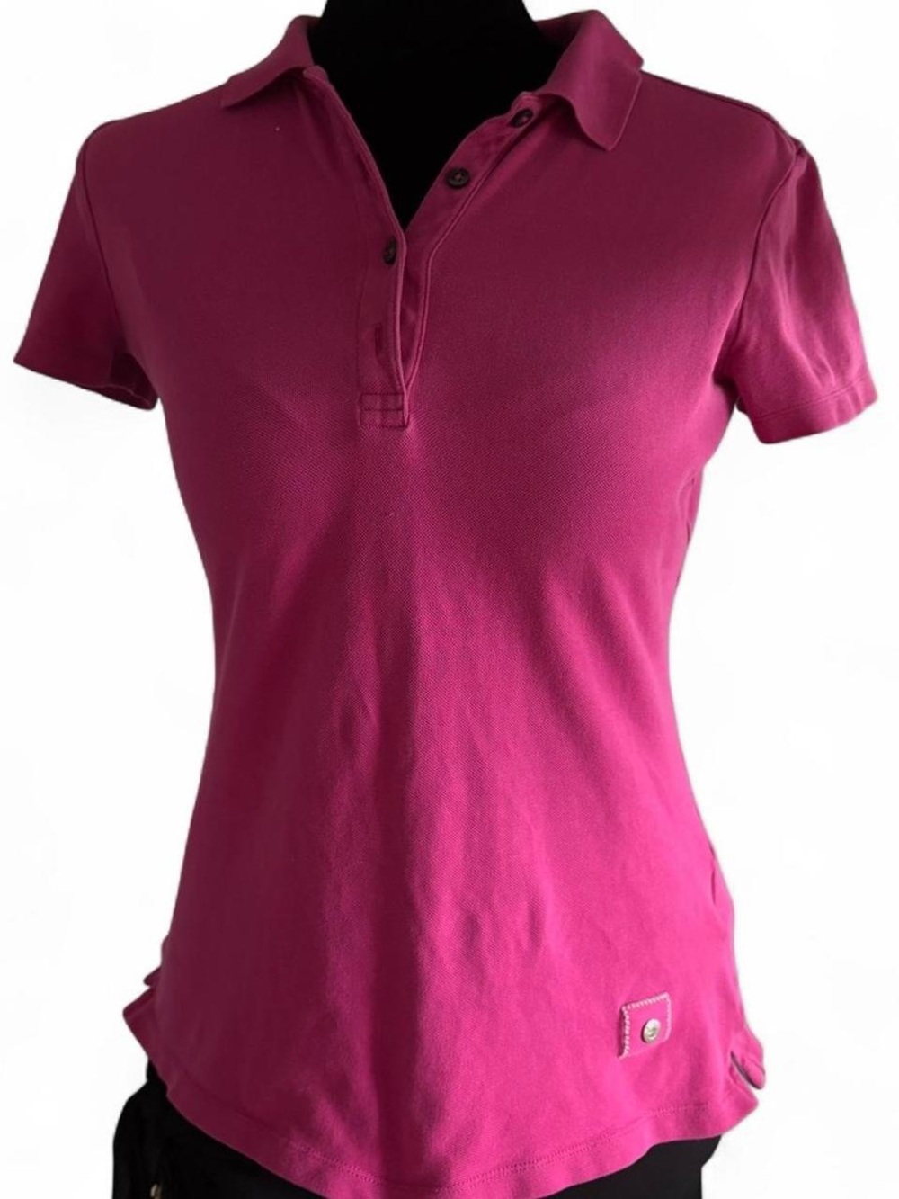 BMW Women's Magenta Button-Down Polo Shirt